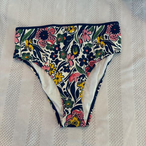 new roller rabbit high waisted floral bathing suit bottoms size XL extra large - Picture 1 of 3
